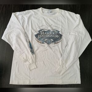 Harley-Davidson White Long Sleeve Shirt